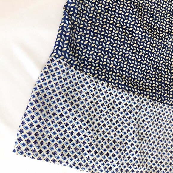 Joie Silk Floral Patterned Colorblock Shift Blouse - Picture 5 of 9